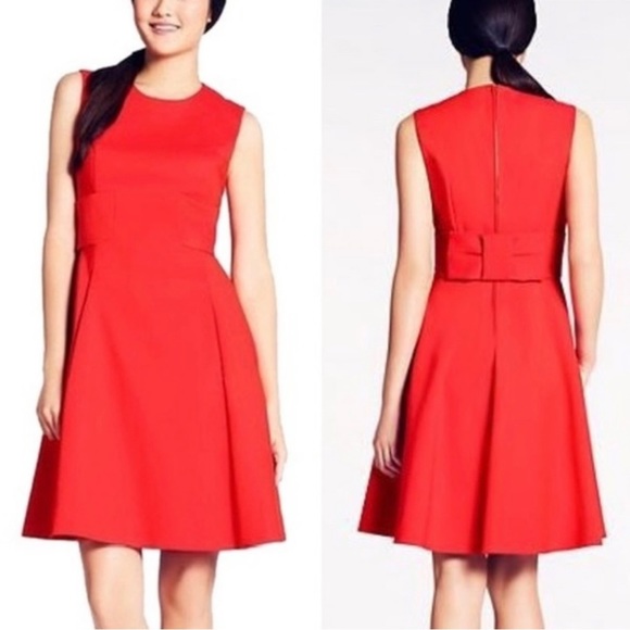 kate spade Dresses Kate Spade Red Bow Back Fit And Flare Dress